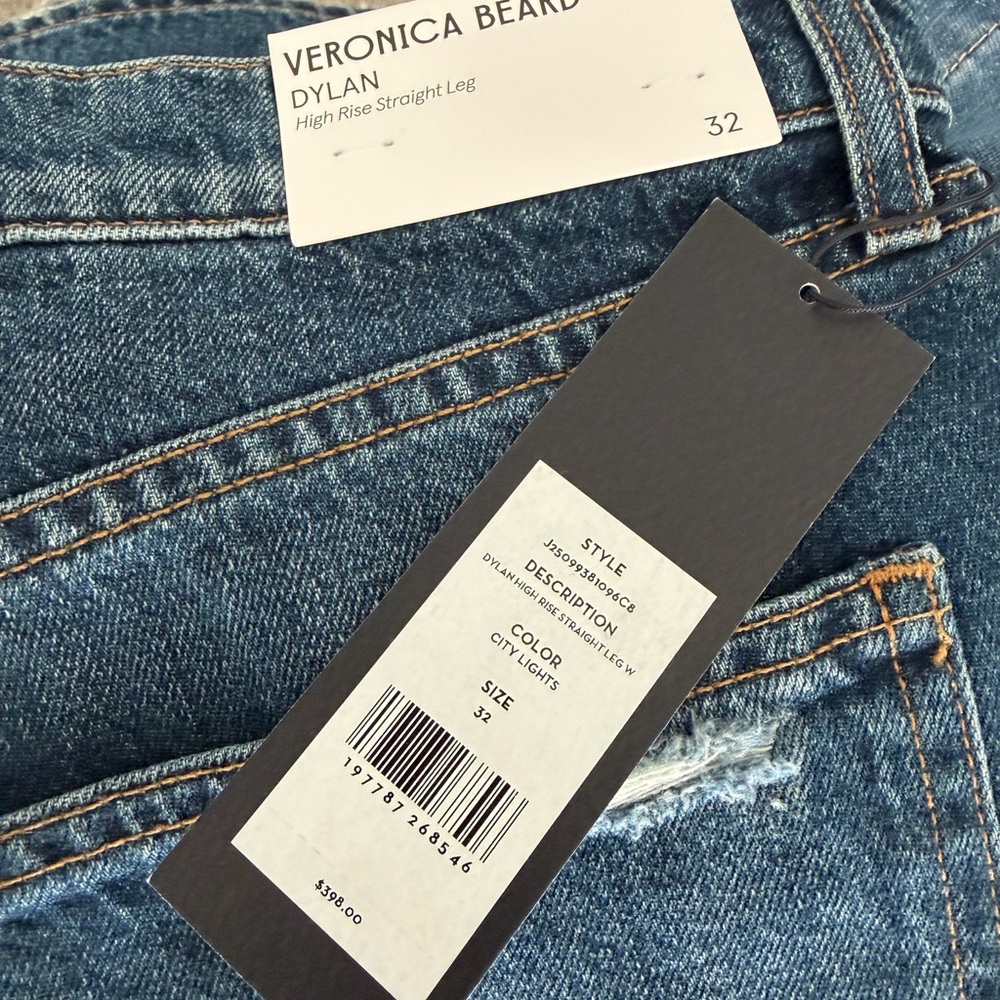 Veronica Beard Dylan High Rise Straight Leg Jeans NWT - Picture 6 of 6
